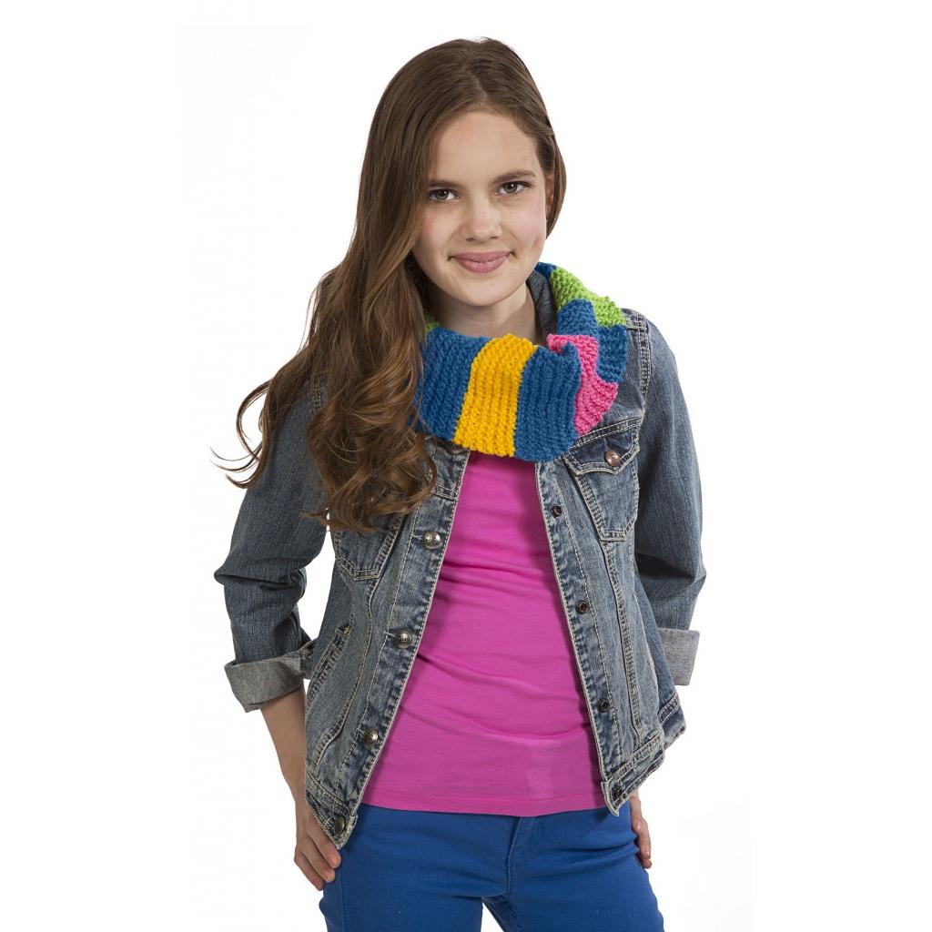 Набор для вязания спицами - Круговой шарф, от 8 лет  